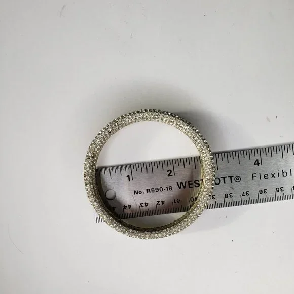 Marc Jacobs 3 Crystal Rhinestone Bangle Bracelets - Picture 7 of 8